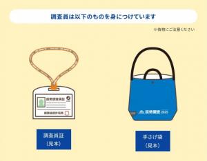 国勢調査調査員携行品