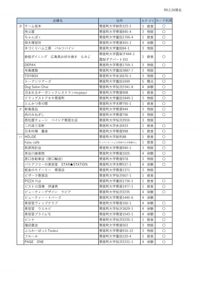 ヨリカ取扱店一覧３（R8.2.26）