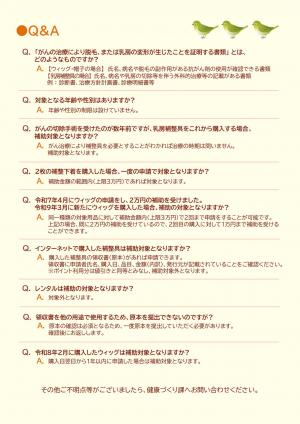 寄居町アピアランスケア用品購入費補助金案内チラシ・Q&A裏