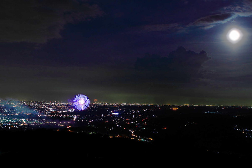 月夜と花火