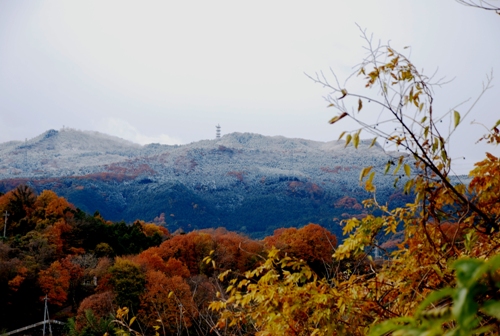 山々の雪化粧