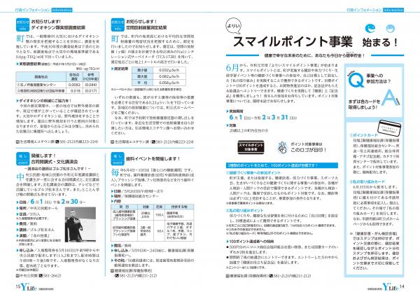 広報よりい　令和元年５月号１４～１５ページ画像