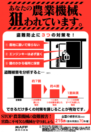 農機盗難防止チラシ