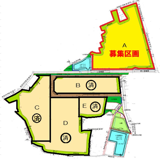 寄居桜沢産業団地の案内図