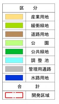 寄居桜沢産業団地分譲区画色区分